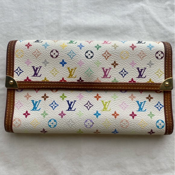 Louis Vuitton Porte Tresor Murakami White Multicolor - Picture 1 of 11